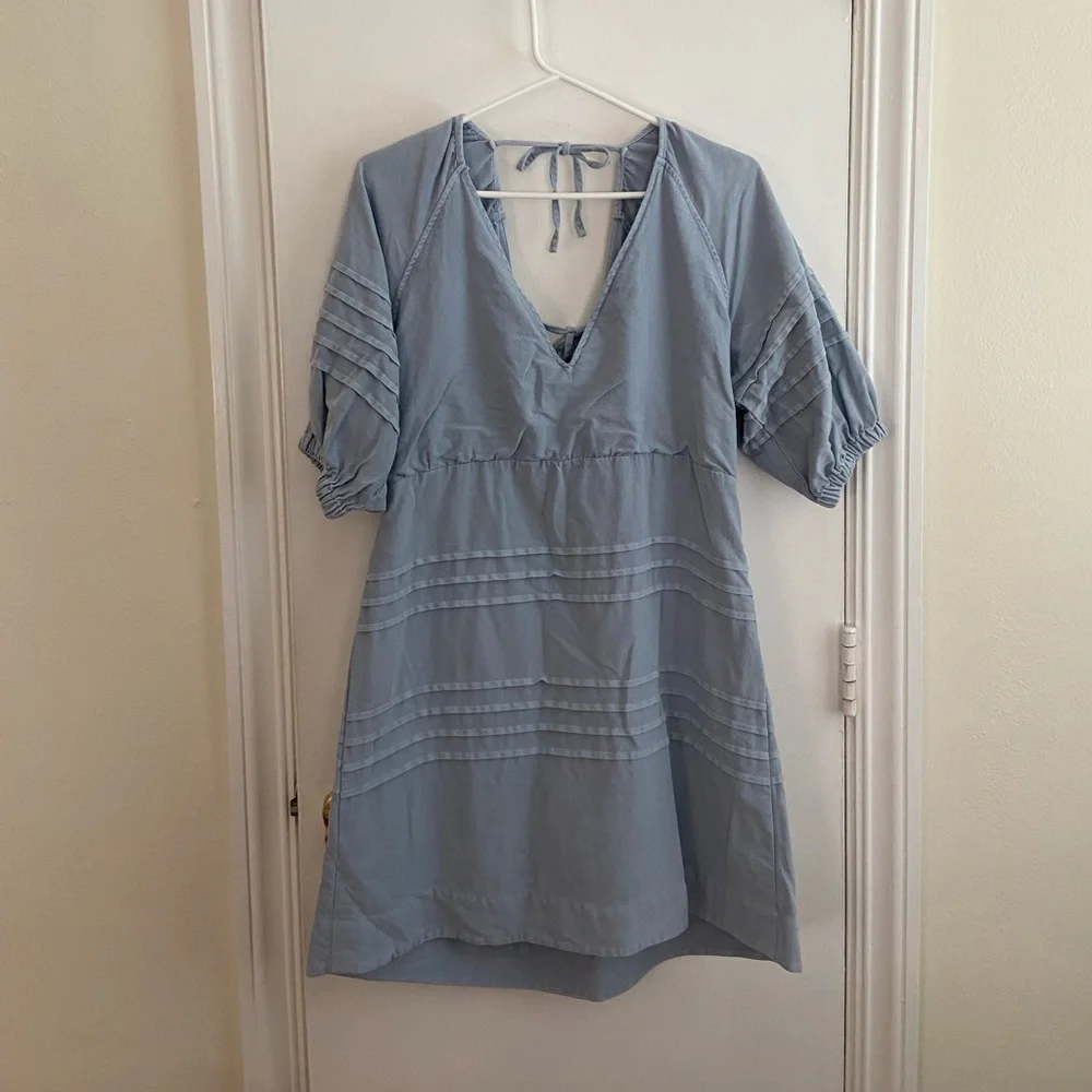 7 for all mankind blue babydoll dress - Picture 7 of 9